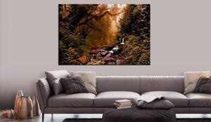 Canvas Tavla - Autumn Waterfall - 90x60