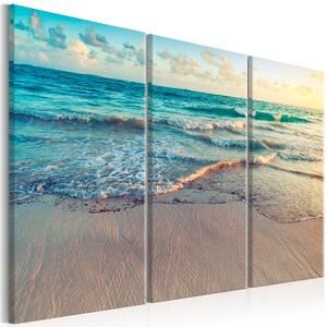 Canvas Tavla - Beach in Punta Cana (3 delar) - 90x60