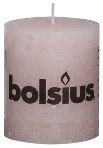 Bolsius Rustika blockljus 6 st 80x68 mm pastellrosa