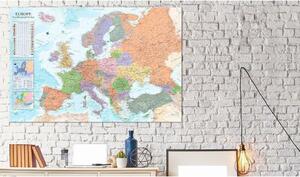 Anslagstavla i kork - World Maps: Europe - 90x60