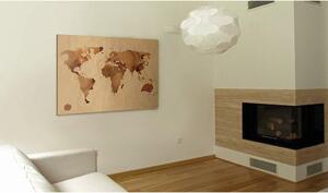 Canvas Tavla - Världen målad med kaffe - 60x40