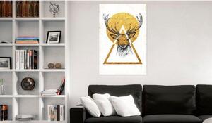 Canvas Tavla - My Home: Golden Deer - 40x60