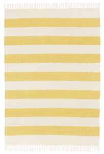 Bomull stripe Matta - Gul 160x230