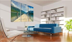 Canvas Tavla - A pier on the lake - 60x40
