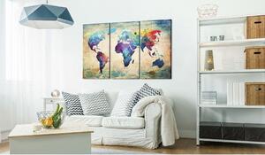 Canvas Tavla - Rainbow-färgade området - Triptych - 60x40