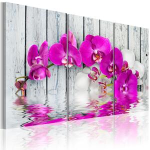 Canvas Tavla - harmony: orchid - Triptych - 90x60