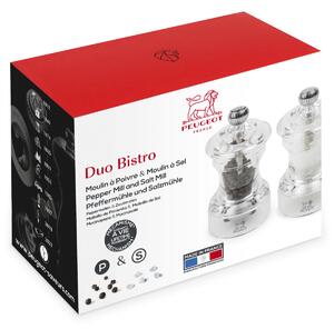 Peugeot Salt- och pepparkvarn Bistro Acryl Duo; 10 cm (H); Transparent