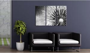 Canvas Tavla - maskros (svart och vitt) - 60x40