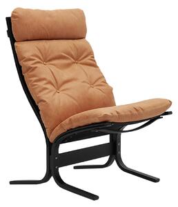 LK Hjelle - Siesta Classic High Black Vintage Cognac 413 - Fåtöljer - Ingmar Relling - Brun - Läder/Naturmaterial/Trä
