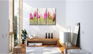 Canvas Tavla - Spring bouquet of tulips - 60x40