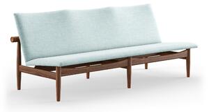 House of Finn Juhl - Japan Sofa 3-seater, Walnut, Cat. 1 Remix 823 - Soffor - Finn Juhl - Träfärgad,Blå