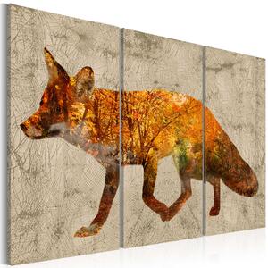 Canvas Tavla - Fox in The Wood - 60x40