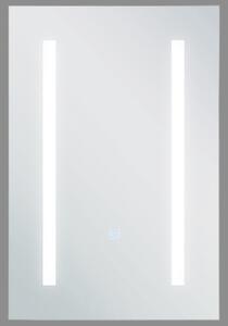 Badrumsspegel Byrå med LED Vit 40 x 60 cm Modern Beliani