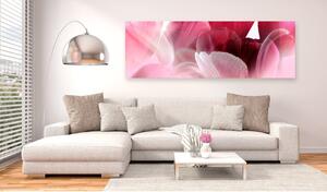 Canvas Tavla - Flowers: Pink Tulips - 135x45