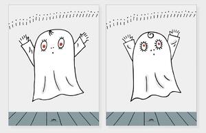Lilla Spöket Laban Poster 2-pack - Laban & Labolina - 30x40 cm