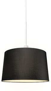 Modern hängande lampa vit med skugga 45 cm svart - Combi 1
