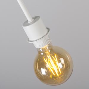 Modern hängande lampa vit med skugga 45 cm svart - Combi 1