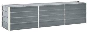 Odlingslåda upphöjd galvaniserat stål 240x40x45 cm grå
