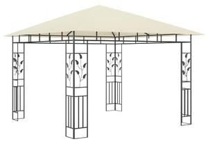 Paviljong med myggnät 3x3x2,73 m gräddvit 180 g/m²