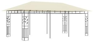 Paviljong med myggnät 6x3x2,73 m gräddvit