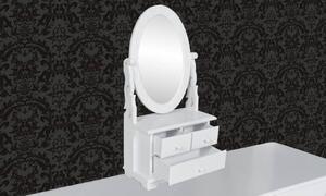 Bordsspegel med justerbar oval spegel MDF