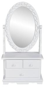 Bordsspegel med justerbar oval spegel MDF