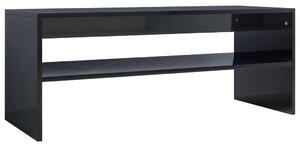 Soffbord högglans svart 100x40x40 cm spånskiva