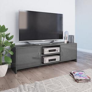 TV-bänk grå högglans 120x30x37,5 cm konstruerat trä