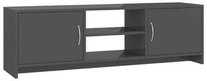 TV-bänk grå högglans 120x30x37,5 cm konstruerat trä