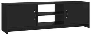 Tv-bänk svart högglans 120x30x37,5 cm konstruerat trä