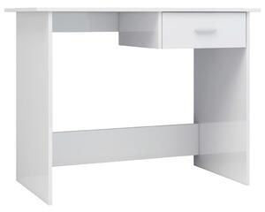 Skrivbord vit högglans 100x50x76 cm konstruerat trä