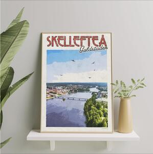 Skellefteå Poster - Vintage Travel Collection - A4