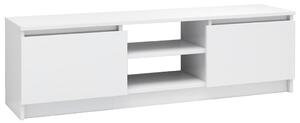 TV-bänk vit högglans 120x30x35,5 cm spånskiva
