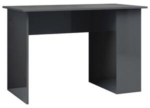 Skrivbord grå högglans 110x60x73 cm konstruerat trä