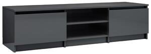 TV-bänk grå högglans 140x40x35,5 cm spånskiva