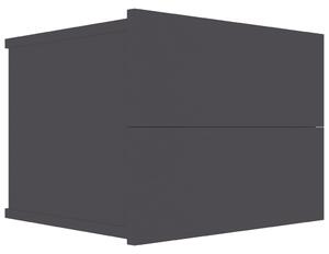 Sängbord grå 40x30x30 cm spånskiva