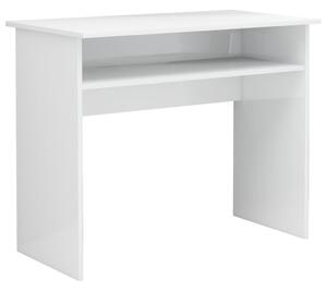Skrivbord vit högglans 90x50x74 cm konstruerat trä