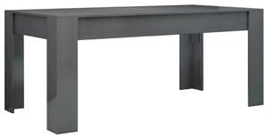 Matbord grå högglans 180x90x76 cm spånskiva