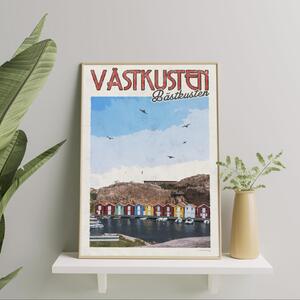 Västkusten Poster - Vintage Travel Collection - 30x40