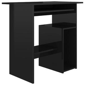 Skrivbord svart högglans 80x45x74 cm spånskiva