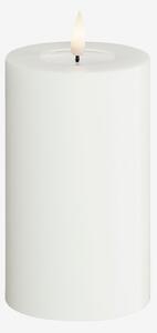 DeluxeHomeart - LED-pelarljus 7,5x12,5 cm - Vit - Ljus - Från Homeroom