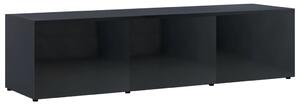 TV-bänk svart högglans 120x34x30 cm spånskiva