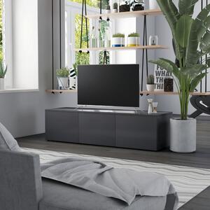 TV-bänk grå 120x34x30 cm spånskiva