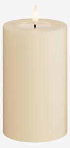DeluxeHomeart - LED-pelarljus 7,5x12,5 cm - Vit - Ljus - Från Homeroom