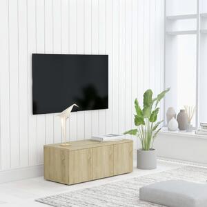 TV-bänk sonoma-ek 80x34x30 cm spånskiva
