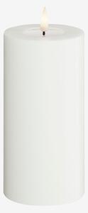 DeluxeHomeart - LED-pelarljus 7,5x15 cm - Vit - Ljus - Från Homeroom