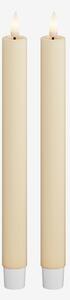DeluxeHomeart - LED Taper Candle 2,2x24 cm 2 st - Vit - Ljus - Från Homeroom