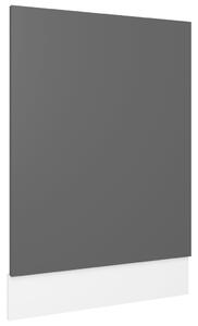 Front för diskmaskin grå 45x3x67 cm konstruerat trä