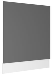 Front för diskmaskin grå 59,5x3x67 cm konstruerat trä