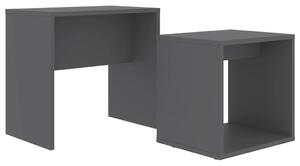 Soffbord set grå 48x30x45 cm konstruerat trä
